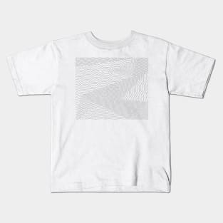 Stripey, wavy, thin line pattern Kids T-Shirt